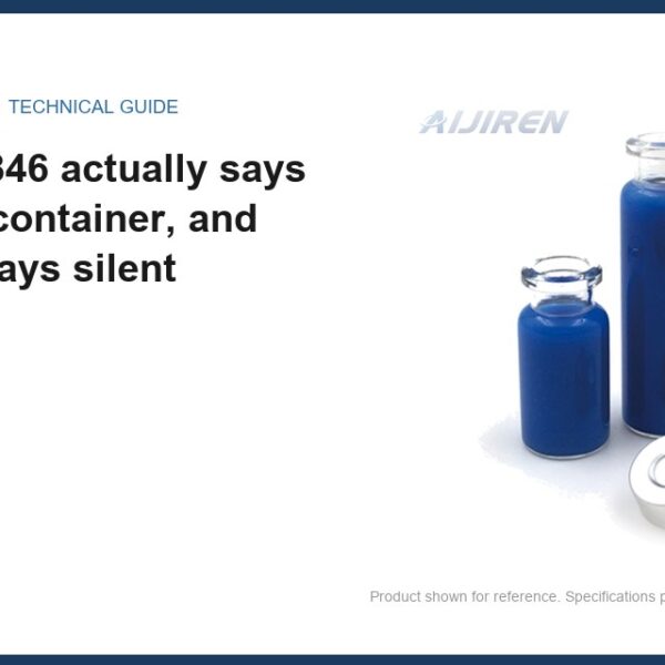 What SW-846 actually says about the container, and where it stays silent